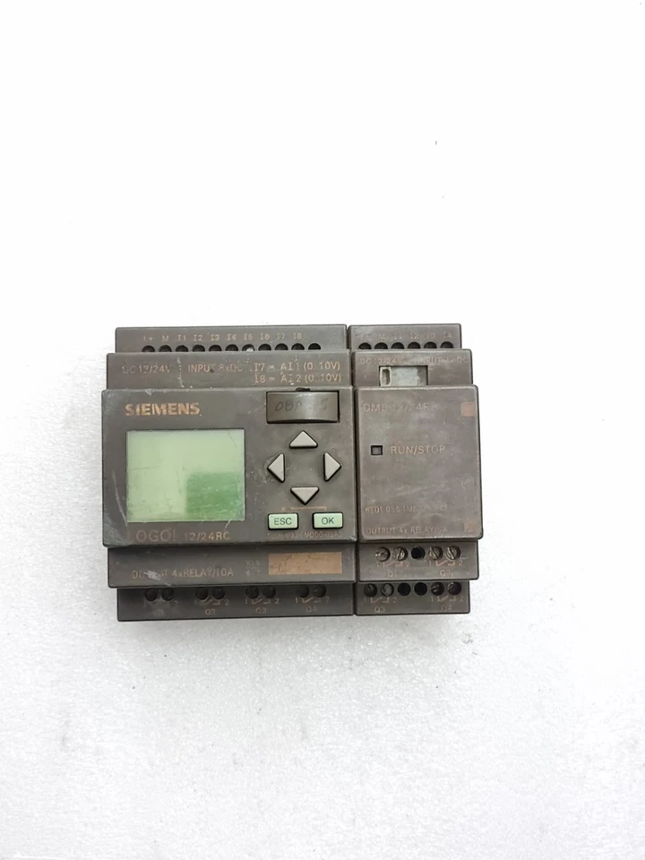 USED SIEMENS 6ED1052-1MD00-0BA5 LOGO WITH EXPANSION MODULE DM8 12/24R 12/24VDC